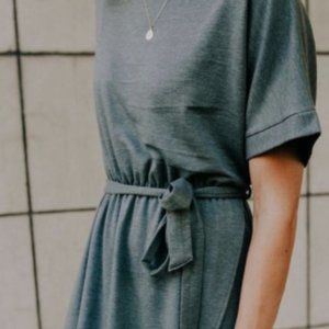 roolee-style gray wrap dress // sweet claire
